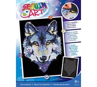 ART SEQUIN - KAD1215 - Peinture Au Numéro - Motif Loup - 25 x 34 Cm - Coloris Aléatoire