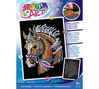 Art Sequin Sequin Art Blue-Pferd, ca. 36,5 x 27,2 cm Jeu Créatif-Cheval, KAD1517