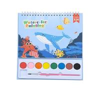 Art Sketchbook, Kids Paint Book, Water Painting Book, 24 Pages Paint with Water Books, 8 Colors Painting Activity Paper Craft Supplies, Arts and Crafts Toy for Boys and Girls