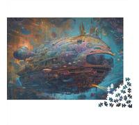 Art Spatial futuriste 1000 Stücke Hochwertiger Karton Puzzle Für Gruppen Erwachsene Brain Training Stressabbau Entspannung Preis-Leistungs-Sieger 70x50cm/1000pcs