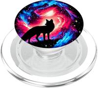 Art Spatial Graphique Cool Cosmic Fox Galaxy PopSockets PopGrip pour MagSafe
