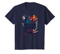 Art Speaks When Words Fail - Citation inspirante sur Les Arts T-Shirt, Enfant, Bleu Marine, 8 Ans