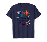Art Speaks When Words Fail - Citation inspirante sur Les Arts T-Shirt, Homme, Bleu Marine, XL