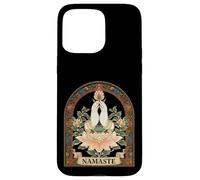 Art Spirituel d'Anjali Mudra Pranamasana Namaste Coque pour iPhone 15 Pro Max