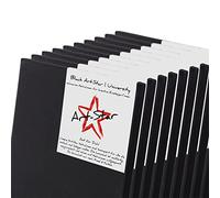 Art-Star 10x Chassis ENTOILÉ UNIVERSITÉ Noir 20x20 cm | Noir Toiles sur châssis 20x20 cm | Toile préimprégnée, prêts à Peindre, châssis avec Toile