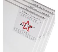 Art-Star 4X Chassis ENTOILÉ UNIVERSITÉ 30x30cm | Toiles sur châssis 30x30 cm | Toile préimprégnée, prêts à Peindre, châssis avec Toile