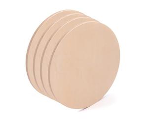 Art-Star 4X Surface DE Peinture Ronde en Bois | Diamètre 50 cm | Profondeur 2 cm | Bois de Bouleau Non traité | Tableau à Peindre, Planche de Bois, Toile en Bois | pour la Peinture et Le Bricolage