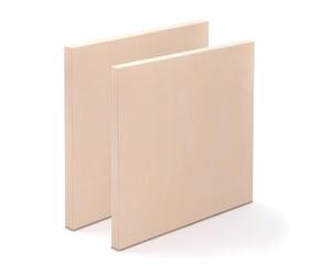 Art-Star Lot de 2 planches de peinture en bois de bouleau naturel 60 x 60 cm - Profondeur 3,8 cm - Plaque de peinture, toile en bois de bouleau, cadre pour peinture, bricolage