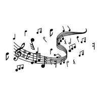 Art Sticker Musique Sticker Mural Stickers Muraux Décoration Amovible pour Home Office Pratique et Populaire