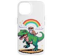 Art Style Pixel Loutre T-Rex Tyrannosaure Graphisme 8 Bits Coque pour iPhone 14