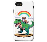 Art Style Pixel Loutre T-Rex Tyrannosaure Graphisme 8 Bits Coque pour iPhone SE (2020) / 7 / 8
