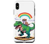 Art Style Pixel Loutre T-Rex Tyrannosaure Graphisme 8 Bits Coque pour iPhone XS Max