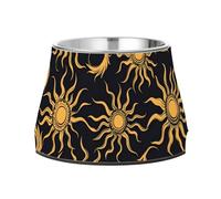 Art Sun Moon Gamelles de nourriture pour chiens avec support en acier inoxydable pour animaux de compagnie pour le confort des animaux domestiques