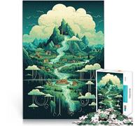 Art sur Internet Puzzle 1000 pièces pour Adolescents Jeu intellectuel Jouet Décoration Murale, Cadeaux Uniques pour Anniversaire et Noël 38x26cm