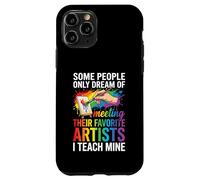 Art Teacher Appreciation I Teach Mine Colorful Paint Coque pour iPhone 11 Pro