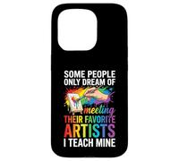 Art Teacher Appreciation I Teach Mine Colorful Paint Coque pour iPhone 15 Pro