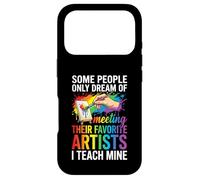 Art Teacher Appreciation I Teach Mine Colorful Paint Coque pour iPhone 17 Pro