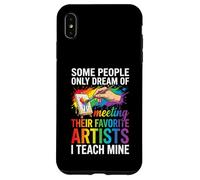 Art Teacher Appreciation I Teach Mine Colorful Paint Coque pour iPhone XS Max