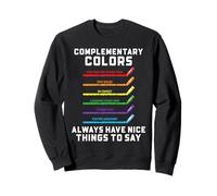 Art Teacher Color Theory Crayon de Couleurs complémentaires Humour Sweatshirt
