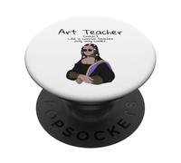 Art Teacher Definition Mona Lisa Artiste Amusant pour enseigner l'art PopSockets PopGrip Adhésif