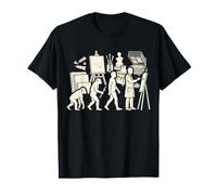 Art Teacher Evolution Creative Painting Studio Design T-Shirt