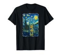 Art - The Staring Cat Van Gogh T-Shirt