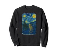 Art - The Staring Into The Night Van Gogh Cat Sweatshirt