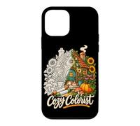 Art Thérapeutique pour Amateurs de Chats et Fleurs Coque pour iPhone 12 Mini