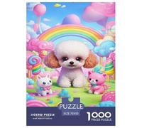 Art toilettage de Caniche pour Adultes 1000 Pièces Animal Puzzle Décoration Intérieure Cadeaux d'anniversaire pour Noël Jeux Éducatifs Family Games Stress Relief Toy 70x50cm/1000pcs