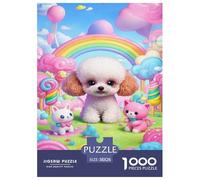 Art toilettage de Caniche pour Adultes Puzzles 1000 Pièces Animal Décoration Jeu De Défi Familial Jeux Éducatifs Cadeaux d'anniversaire pour Noël Tueur Ennuyeux 38x26cm/1000pcs