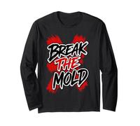 Art typographique Vieilli de Motivation Break The Mold Manche Longue
