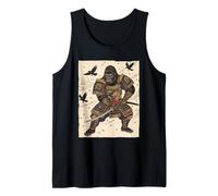 Art Ukiyo-e Japonais Gorilla Samurai Katana Warrior Débardeur