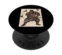 Art Ukiyo-e Japonais Gorilla Samurai Katana Warrior PopSockets PopGrip Adhésif