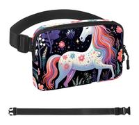 Art Unicorn-945 Sac banane de style unisexe : sac banane tendance, sac à bandoulière sport fin et tendance pour jogging, randonnée, randonneur, femme, homme, multicolore, 4 x 23 x 15 cm, multicolore,