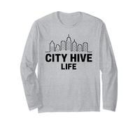 Art Urbain de la Ligne d'horizon d'un Apiculteur Urbain Manche Longue