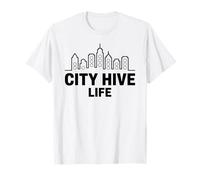 Art Urbain de la Ligne d'horizon d'un Apiculteur Urbain T-Shirt