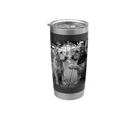 Art urbain de rue fumant des Airedale Terriers Gobelet isotherme en acier inoxydable double paroi