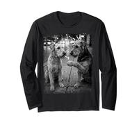 Art Urbain de Rue fumant des Airedale Terriers Manche Longue