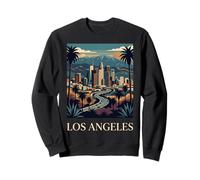 Art Urbain Vintage rétro de Los Angeles Skyline en Californie Sweatshirt