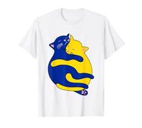 Art vectoriel félin de Jolis Chats ukrainiens étreignant T-Shirt