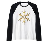 Art vectoriel Minimaliste Flocon de Neige Jaune Manche Raglan