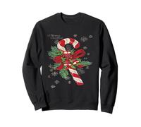 Art vectoriel Vintage Joyeux Noël en Forme de Canne à Sucre v1 Sweatshirt