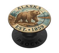 Art Vintage de la Faune d'Alaska pour Aventure PopSockets PopGrip Adhésif