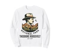 Art Vintage des Badlands à Bisons du Parc National Theodore Roosevelt Sweatshirt