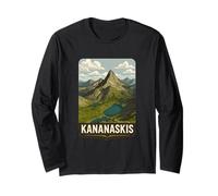 Art Vintage des Rocheuses canadiennes Kananaskis Smutwood Mountain Manche Longue
