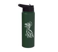 Art vintage du dinosaure Dilophosaure Stainless Steel Insulated Water Bottle
