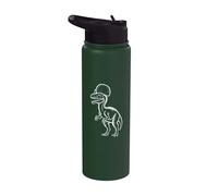 Art vintage du dinosaure Dilophosaure Stainless Steel Insulated Water Bottle