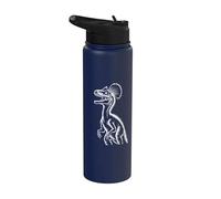 Art vintage du dinosaure Dilophosaure Stainless Steel Insulated Water Bottle