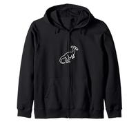 Art Vintage du Dinosaure Dilophosaure Sweat à Capuche
