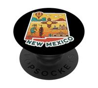 Art Vintage du Nouveau-Mexique : Paysages et Culture PopSockets PopGrip Adhésif